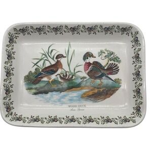 Portmeirion Pottery Serving Dish Wood Duck Anas Spousa England-marks